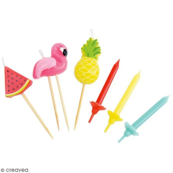 Meilleure vente ⭐ ScrapCooking Bougies Anniversaire Bougies ☀️ Summer - 15 Pcs ⭐ 1 Meilleure vente ⭐ ScrapCooking Bougies Anniversaire Bougies ☀️ Summer - 15 Pcs ⭐