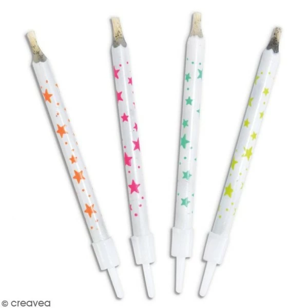 Sortie 🔔 ScrapCooking Bougies Anniversaire Bougies Magiques étoilées - 12 Pcs 🎁 2 Sortie 🔔 ScrapCooking Bougies Anniversaire Bougies Magiques étoilées - 12 Pcs 🎁 – Image 2