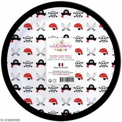 Vente flash 👍 ScrapCooking Assiettes Pirate 23 Cm - 8 Pcs 😉