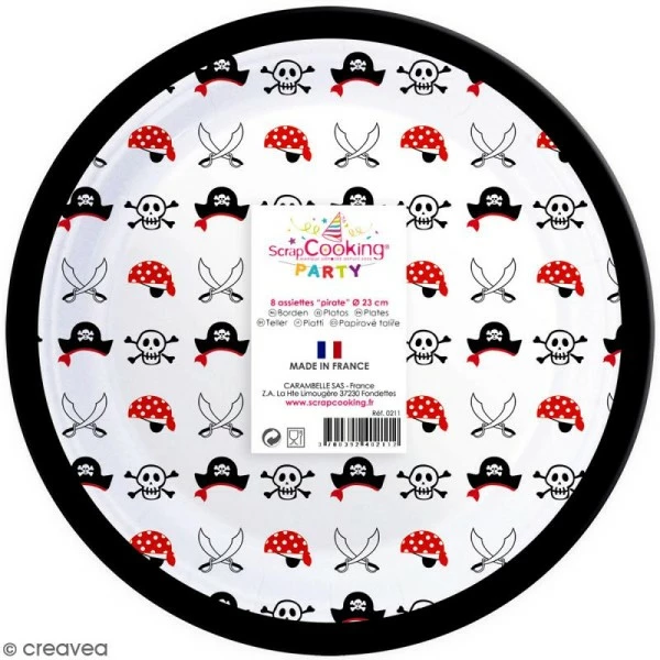 Vente flash 👍 ScrapCooking Assiettes Pirate 23 Cm - 8 Pcs 😉 1 Vente flash 👍 ScrapCooking Assiettes Pirate 23 Cm - 8 Pcs 😉