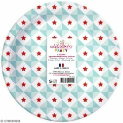 Sortie 🔥 ScrapCooking Assiettes Géométrie étoile 23 Cm - 8 Pcs ❤️
