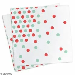 Grosses soldes ✨ ScrapCooking Serviette En Papier En Paquet Serviettes En Papier Confettis Rouges Et Vert D'eau - 33 X 33 Cm - 20 Pcs ✔️