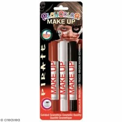 Meilleure affaire 🎁 Instant Educa Kit Maquillage Enfant Sticks De Maquillage PlayColor - Assortiment Pirate - 3 Pcs 🔔