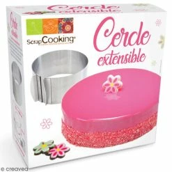 Meilleur prix 🧨 ScrapCooking Cadre Pâtisserie Cadre à Pâtisserie - Rond - Inox - Extensible 🎉