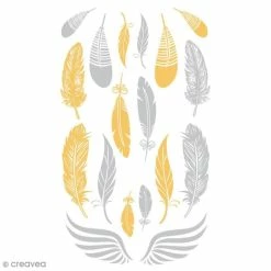 Promo ✔️ Ki Sign Tattoo Temporaire Tatouage Temporaire Tattoo Chic - Ailes Et Plumes - 17 Tattoos 🧨