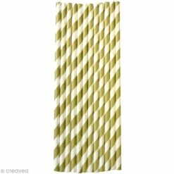 De gros 😍 Graine Créative Pailles Papier Pailles 20 Cm - Doré - 25 Pcs 👍