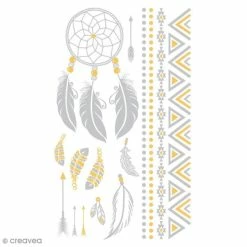 Bon marché 👍 Ki Sign Tattoo Temporaire Tatouage Temporaire Tattoo Chic - Attrape Rêves - 15 Tattoos ⭐