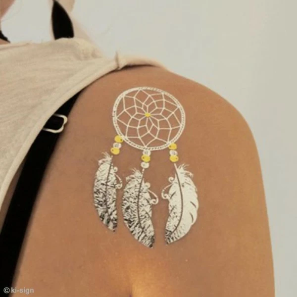 Bon marché 👍 Ki Sign Tattoo Temporaire Tatouage Temporaire Tattoo Chic - Attrape Rêves - 15 Tattoos ⭐ 2 Bon marché 👍 Ki Sign Tattoo Temporaire Tatouage Temporaire Tattoo Chic - Attrape Rêves - 15 Tattoos ⭐ – Image 2