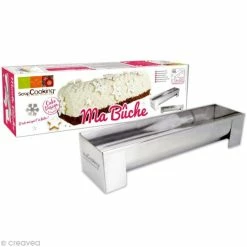 Acheter 👏 ScrapCooking Moule à Bûche Moule Bûche De Noël En Inox 30 Cm 🎉