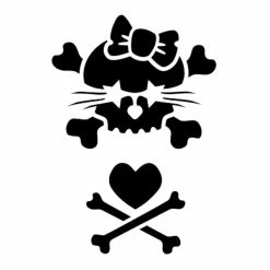 Sortie 😀 Ki Sign Pochoir Pour Tatouage Pochoir Adhésif Pour Customisation Kill Kitty 7 X 10 Cm 🤩