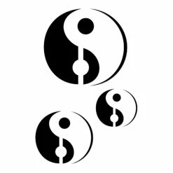 Budget 🎁 Ki Sign Pochoir Pour Tatouage Pochoir Adhésif Pour Customisation Ying Et Yang 7 X 10 Cm 😍