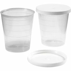 Meilleur prix 🎁 Creativ Company Flacon Vide Gobelets Réutilisables Avec Couvercle - 30 Ml X 75pcs ⌛