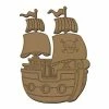 Nouveau 🔔 Creavea Forme En Bois Bateau De Pirate En Bois - 30 X 21 Cm - 1 Pce 😉