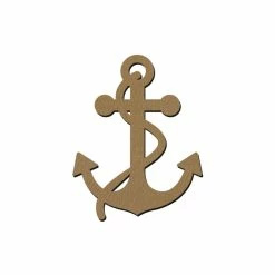 Promo 🎁 Creavea Forme En Bois Ancre Marine En Bois - 15 X 11,5 Cm - 1 Pce 🥰