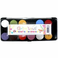 Remise 🎉 Grim Tout Kit Maquillage Enfant Maquillage Grim'tout 12 Couleurs Kermesse - Sans Paraben 🎁