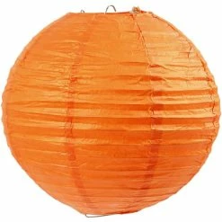 Bon marché 🌟 Creativ Company Lampion Papier Lampion En Papier De Riz - Orange - 20 Cm 🧨