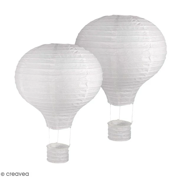 Promo 🛒 Rayher Lanterne Papier Lanterne En Papier Montgolfière - Blanc - 23 Cm 😉 1 Promo 🛒 Rayher Lanterne Papier Lanterne En Papier Montgolfière - Blanc - 23 Cm 😉