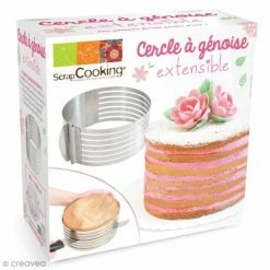 De gros ✨ ScrapCooking Cadre Pâtisserie Cercle à Trancher - Rond - Inox - Extensible 💯