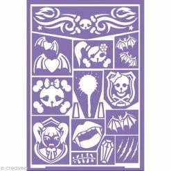 Grosses soldes 🧨 Grim Tout Pochoir Maquillage Adhésif Grim'tout Princesse Dracula 😍