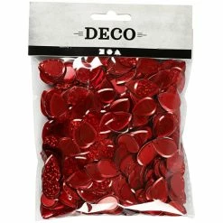 Remise ❤️ Creativ Company Sequin Plats Sequins Gouttes - Rouge - 1,4 X 1,9 Cm - 50 Gr 😀