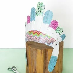 Vente flash 😀 Décopatch Support Papier Mâché Coiffe D'indien En Papier Mâché - 25 X 21 X 10 Cm 🥰 -Maquillage Soldes unnamed file 252