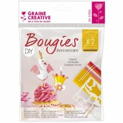 Tout neuf 🌟 Graine Créative Kit Bougies Kit DIY Bougies D'anniversaire - Princesse - 2 Pcs 🥰
