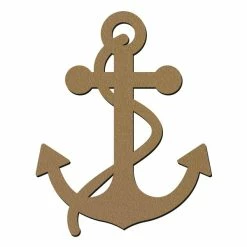 Budget 🥰 Creavea Forme En Bois Ancre Marine En Bois - 30 X 23,5 Cm - 1 Pce 🔔