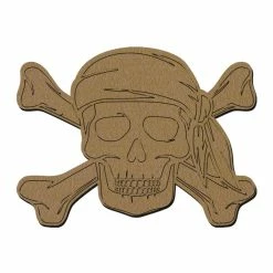 Tout neuf 😉 Creavea Forme En Bois Tête De Mort Pirate En Bois - 30 X 24 Cm - 1 Pce 👍