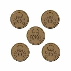 Promo 🧨 Creavea Forme En Bois Lot De Pièces D'or En Bois - 3 Cm - 5 Pcs ⭐