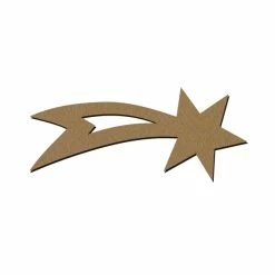 Nouveau 🛒 Creavea Forme En Bois Étoile Filante En Bois - 30 X 13,5 Cm 💯
