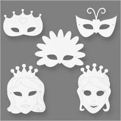 Le moins cher 🛒 Creativ Company Masque à Colorier Masques à Décorer - Conte De Fée - 16 Pcs ✨