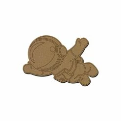 Sortie 🔔 Creavea Forme En Bois Astronaute En Bois - 15 X 14,6 Cm 🤩