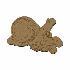 Bon marché ⭐ Creavea Forme En Bois Astronaute En Bois - 30 X 29,2 Cm 🌟