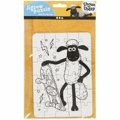 Grosses soldes 🔔 Creativ Company Jeux Créatifs De 2 à 5 Ans Kit Activité Manuelle Shaun Le Mouton - Puzzles à Colorier - 13 X 18,3 Cm - 2 Pcs ✨