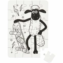 Grosses soldes 🔔 Creativ Company Jeux Créatifs De 2 à 5 Ans Kit Activité Manuelle Shaun Le Mouton - Puzzles à Colorier - 13 X 18,3 Cm - 2 Pcs ✨ -Maquillage Soldes unnamed file 320