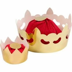 Nouveau 🎁 Creativ Company Déguisement Couronnes De Roi Et De Reine 20 Pcs/ 1 Pq. 🔔