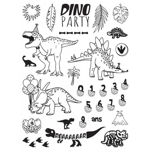 Grosses soldes đ Aladine Kit Tampon Tampons Stampo Enfant - Anniversaire Dinosaure - 31 Tampons + 3 Encreurs đ 2 Grosses soldes đ Aladine Kit Tampon Tampons Stampo Enfant - Anniversaire Dinosaure - 31 Tampons + 3 Encreurs đ â Image 2