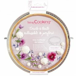 Tout neuf 🥰 ScrapCooking Cadre Pâtisserie Cercle à Tarte Extensible Perforé - 16 à 30 Cm ✨