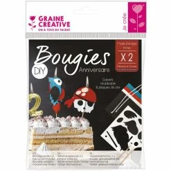 Promo 😉 Graine Créative Kit Bougies Kit DIY Bougies D'anniversaire - Pirate - 2 Pcs ❤️