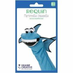 Bon marché 🛒 Graine Créative Marionnette à Main Kit Marionnette Chaussette - Requin 🔔