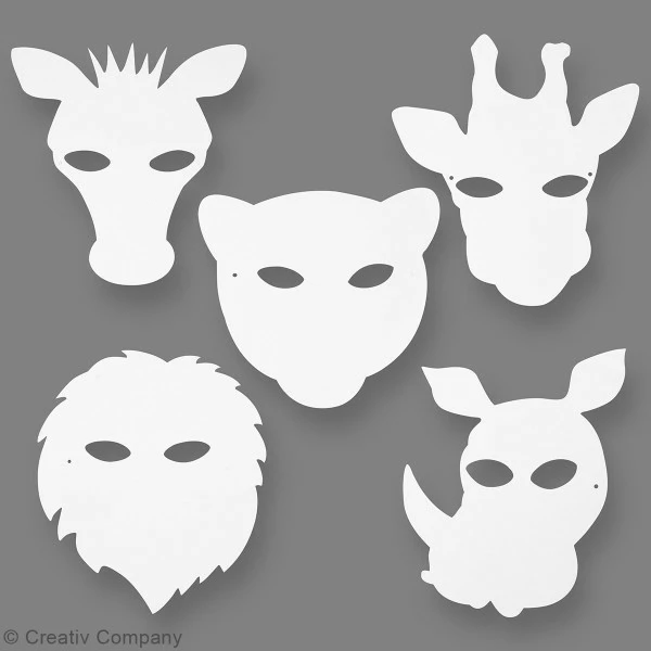 Bon marché ✔️ Creativ Company Masque à Colorier Masques à Colorier - Animaux De La Jungle - 16 Pcs 🤩 2 Bon marché ✔️ Creativ Company Masque à Colorier Masques à Colorier - Animaux De La Jungle - 16 Pcs 🤩 – Image 2