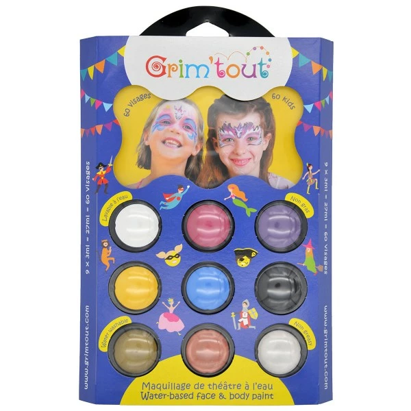 Grosses soldes đ Grim Tout Kit Maquillage Enfant Palette Grim'Tout - Sans Paraben - Licorne - 9 Fards, 1 Pinceau đ€© 1 Grosses soldes đ Grim Tout Kit Maquillage Enfant Palette Grim'Tout - Sans Paraben - Licorne - 9 Fards, 1 Pinceau đ€©