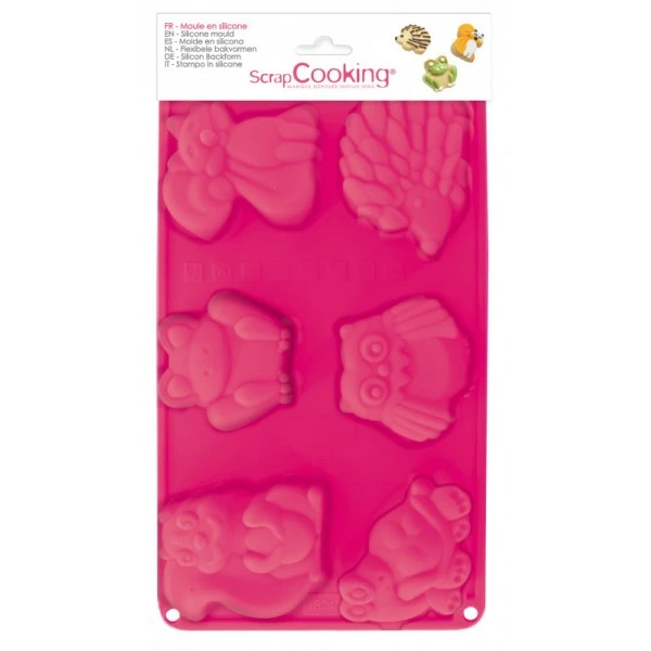Remise ⌛ ScrapCooking Moule Silicone Moule En Silicone - Animaux De La Forêt - 6 Formes 🔥 1 Remise ⌛ ScrapCooking Moule Silicone Moule En Silicone - Animaux De La Forêt - 6 Formes 🔥