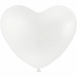 Le moins cher 😀 Creativ Company Ballon Baudruche Ballon Coeur Blanc - 8 Pcs 💯