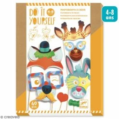 Coupon 🛒 Djeco Jeux Créatifs De 6 à 10 Ans Kit Do It Yourself - Photobooth à Créer - Animaux Rigolos - 40 Pcs 🧨