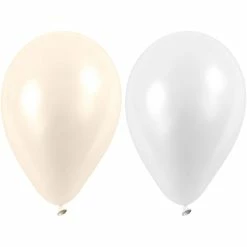 Remise 🔥 Creativ Company Ballon Baudruche Assortiment De Ballons Blancs Et Nacrés 23 Cm - 10 Pcs 🤩