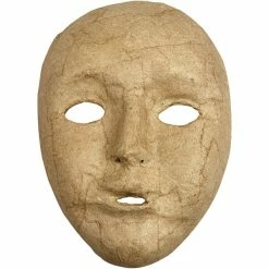Budget 😉 Creativ Company Masque Visage Enfant En Papier Mâché - 12,5 X 17,5 Cm 🎉