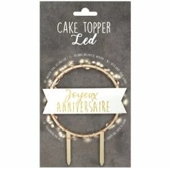 Tout neuf 🔥 ScrapCooking Bougies Anniversaire Cake Topper à Led - Joyeux Anniversaire - 8,5 Cm De Diamètre 🔥