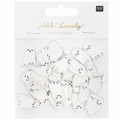Coupon 😀 Rico Design Perles De Pluie Et Confettis Mini Formes En Bois 🎃 Halloween - Fantôme - 48 Pcs 🌟