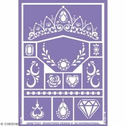 Promo 🎁 Grim Tout Pochoir Maquillage Adhésif Grim'tout - Princesse ⭐